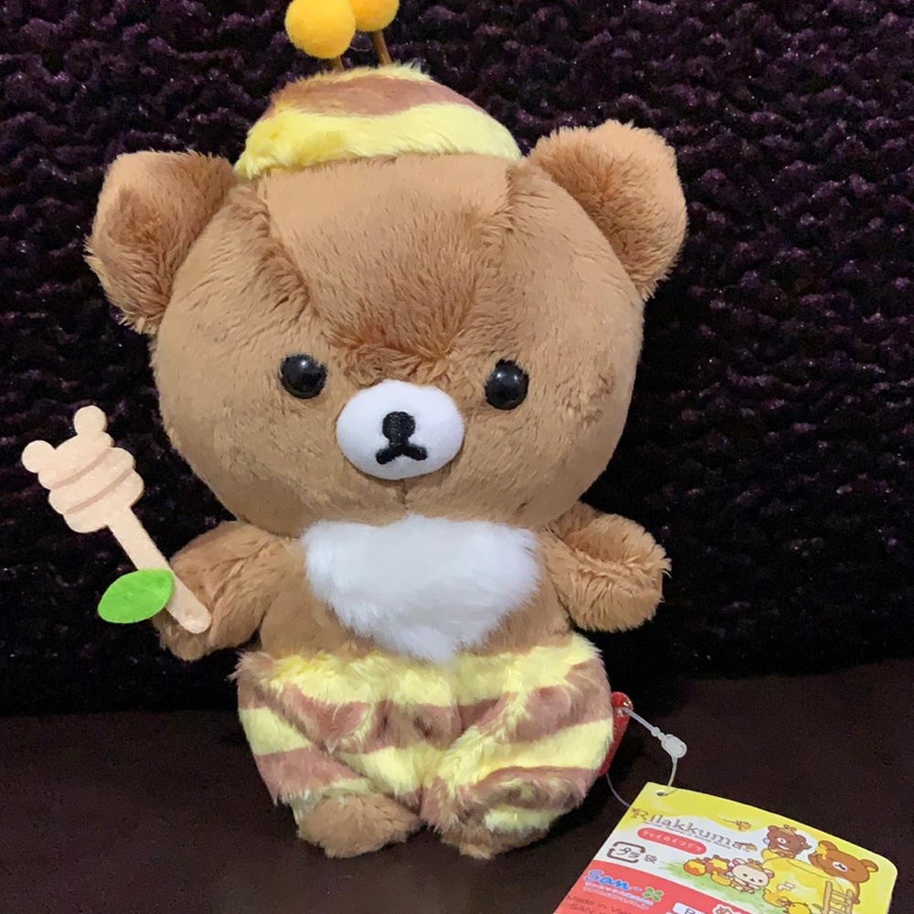 🆕new San-x rilakkuma / Chairoikoguma in bee costume plush 6"🐻